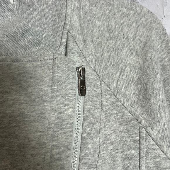 Lululemon Back to It Wrap Jacket SIZE 4 Heathered Gray Fleece Sweatshirt - Picture 5 of 11